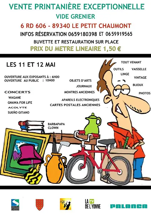 Vente Vide Grenier Le Petit Chaumont 11 et 12 mai 2024.webp